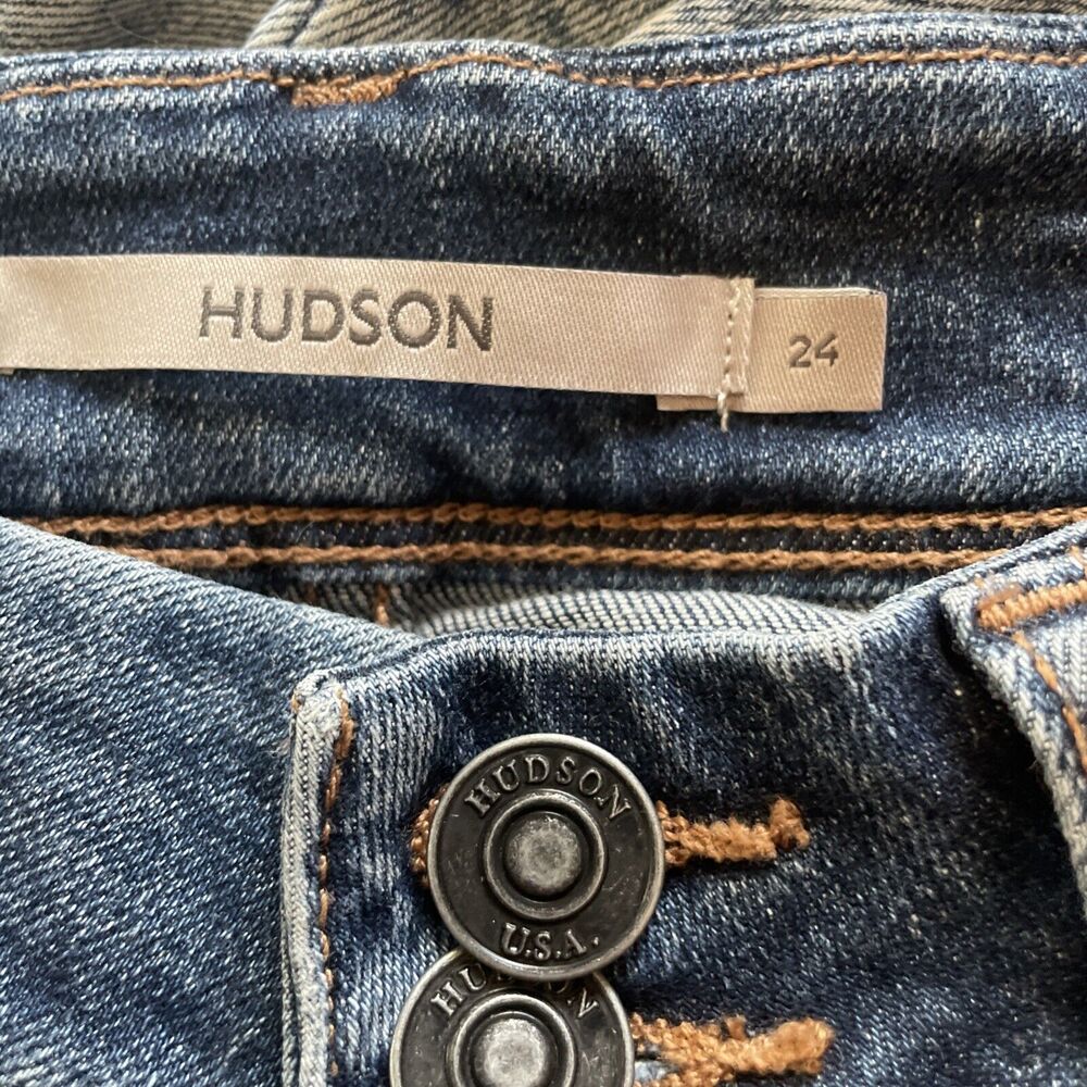 HUDSON Beth Mid-Rise Baby Bootcut Jean Womens Size 24 Medium Denim Blue - Picture 5 of 11